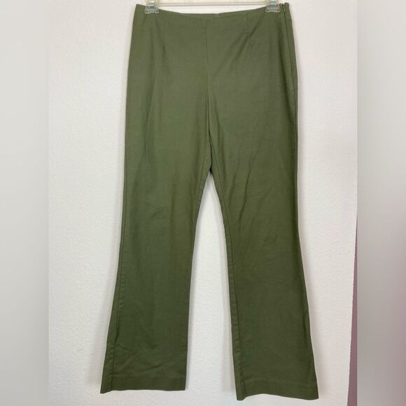 Boston Proper Olive High waist Smooth front Side Zip Pants NWOT - Picture 3 of 9